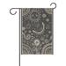 POPCreation Vintage Moon Sun Star Garden Flag Floral Paisley Outdoor Flag Home Party 28x40 inches