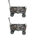 Mac Sports Folding Outdoor Garden Utility Wagon Cart Camouflage (2 Pack)