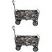 Mac Sports Folding Outdoor Garden Utility Wagon Cart Camouflage (2 Pack)