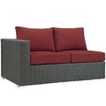 Modern Contemporary Urban Design Outdoor Patio Balcony Garden Furniture Lounge Loveseat Sofa Sunbrella Rattan Wicker Red