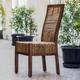 International Caravan Dallas Abaca Weave Dining Chair - Brown Mahogany - Set of 2