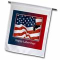3dRose Eagle Landing on U.S. Flag Happy Labor Day - Garden Flag 12 by 18-inch