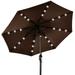 Best Choice Products 10ft Solar LED Lighted Patio Umbrella w/ Tilt Adjustment UV-Resistant Fabric - Brown