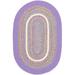 Rhody Rug KI15R072X072 6 ft. Kids Isle Violet Banded Round Rug