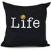 Life + Ball Word Print Outdoor Pillow