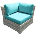 TKC Fairmont Corner Patio Chair in Turquoise (Set of 2)