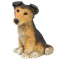 Design Toscano Brown Collie Puppy Dog Statue