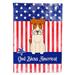 Carolines Treasures BB3096GF Patriotic USA Wire Fox Terrier Flag Garden Size Small multicolor