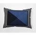 Simply Daisy 14 x 20 Nautical Angles Navy Blue Abstract Decorative Outdoor Pillow