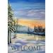 Toland Home Garden Winter River Welcome Winter Flag Double Sided 28x40 Inch