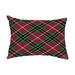 Simply Daisy 14 x 20 Mad for Plaid Red Holiday Print Decorative Outdoor Throw Pillow