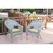 Jeco Clark Wicker Patio Chair in Gray and Tan (Set of 2)