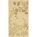 SAFAVIEH Courtyard Christian Floral Indoor/Outdoor Runner Rug 2 3 x 6 7 Natural/Olive