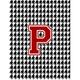 Houndstooth Black Initial P Monogram Initial Garden Flag CJ1021