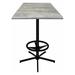 Holland Bar Stool Co Outdoor 30 in. Square Bar Height Indoor/Outdoor Patio Dining Table with Foot Rest