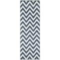 SAFAVIEH Amherst Peronal Zigzag Runner Rug Navy/Beige 2 3 x 9