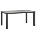 Hawthorne Collection Outdoor Dining Table in Brown and Gray