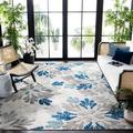 SAFAVIEH Cabana Georgiana Grey/Blue 2 X8 Runner Indoor/Outdoor Area Rug Grey/Blue 9 x 12