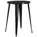 Bowery Hill Metal Patio Bistro Table in Black