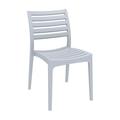 Compamia Ares Outdoor Patio Dining Chair in Silver Gray