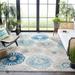 SAFAVIEH Cabana Aria Cream/Red 2 X8 Runner Indoor/Outdoor Area Rug Grey/Blue 6 7 x 6 7 Square