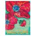 Magnolia Garden Flags M080022 13 x 18 in. Welcome Red Poppy Polyester Garden Flag