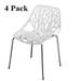 UBesGoo Set of 4 Dining Chair Plastic Furniture Outdoor Indoor Dining Side Chair