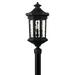 4 Light Large Outdoor Post Top Or Pier Mount Lantern In Traditional Style 11.75 Inches Wide By 26.25 Inches High-Museum Black Finish-Incandescent