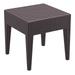 Compamia Miami Square Resin Patio Side Table in Brown