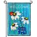Anley Spring Summer Daisy Jar and Ladybug Garden Flag Double Sided Premium Garden Flag 18 x 12.5 Inch