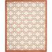 SAFAVIEH Amherst Wilson Geometric Area Rug Ivory/Orange 5 x 5 Square