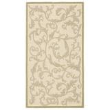 SAFAVIEH Courtyard Kevin Floral Indoor/Outdoor Area Rug 2 7 x 5 Natural/Olive