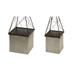 Diva At Home Set of 2 Gray Rustic Finished Metallic Vertical Planter Display Stands 11