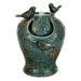 Foreside Home & Garden Blue Verdigris Bird Indoor Water Fountain with LED Light and Pump