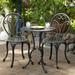 Aluminum 3-Piece Outdoor Bistro Set Black and Gold