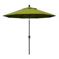 California Umbrella GSPT908302-F55 9 ft. Aluminum Market Umbrella Push Tilt - M Black-Olefin-Kiwi