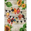 Toland Home Garden Farmhouse Birds Bird Fall Flag Double Sided 12x18 Inch