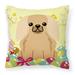 Carolines Treasures BB6104PW1818 Easter Eggs Pekingnese Fawn Sable Fabric Decorative Pillow 18H x18W multicolor