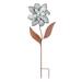 Evergreen At Ease Glow in the Dark Galvanized Garden Stake 11.5 x 3.3 x 33.5 inches