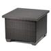 Bowery Hill Patio Wicker End Table in Espresso