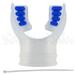 Scuba Diving Ultra Clear Silicone Mouthpiece w/ Color Tab & Regulator Tie (Blue)