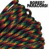 Bored Paracord Brand 550 lb Type III Paracord - Jamaican 50 Feet