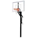 First Team Jam III Steel-Acrylic In Ground Adjustable Basketball System44; Saddle Brown