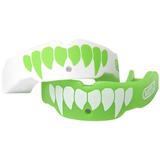 Battle Sports Youth Fang Mouthguard 2-Pack with Straps -Neon Green/White