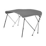 Oceansouth 3 Bow Aluminium Bimini Top - 4ft - Length 59 to 67 - Gray - Sun Shade - All Weather - Water Repellent