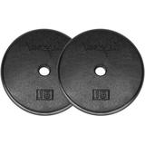 Yes4All 15 lbs Standard Weight Plates 1 inch Cast Iron Weight Plates for Dumbbells Pair