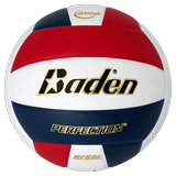 Baden Perfection Leather Volleyball-Red/Navy/White