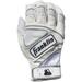 Franklin Sports MLB Batting Gloves - Powerstrap - White Chrome - Adult X-Large