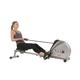 Sunny Health & Fitness Elastic Cord Rowing Machine Rower with LCD Monitor for Full Body Gym Workouts at Home Exercise SF-RW5606