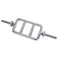 Sunny Health & Fitness Threaded 24 Solid Chrome Olympic Tricep Weight Bar Dead Lifts Swiss Barbell Strength Training STTB-24